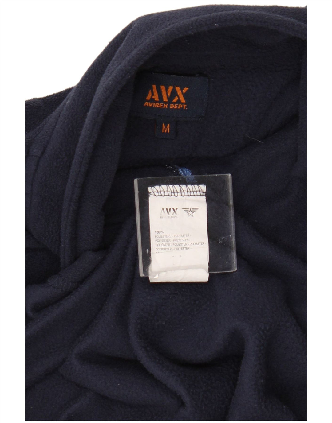 Avirex Herre lynlåshals Fleece Jumper Medium Navyblå Polyester