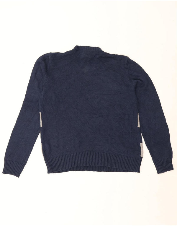 Chaps Dame Crew Neck Jumper Sweater UK 18 XL Navyblå stribet bomuld