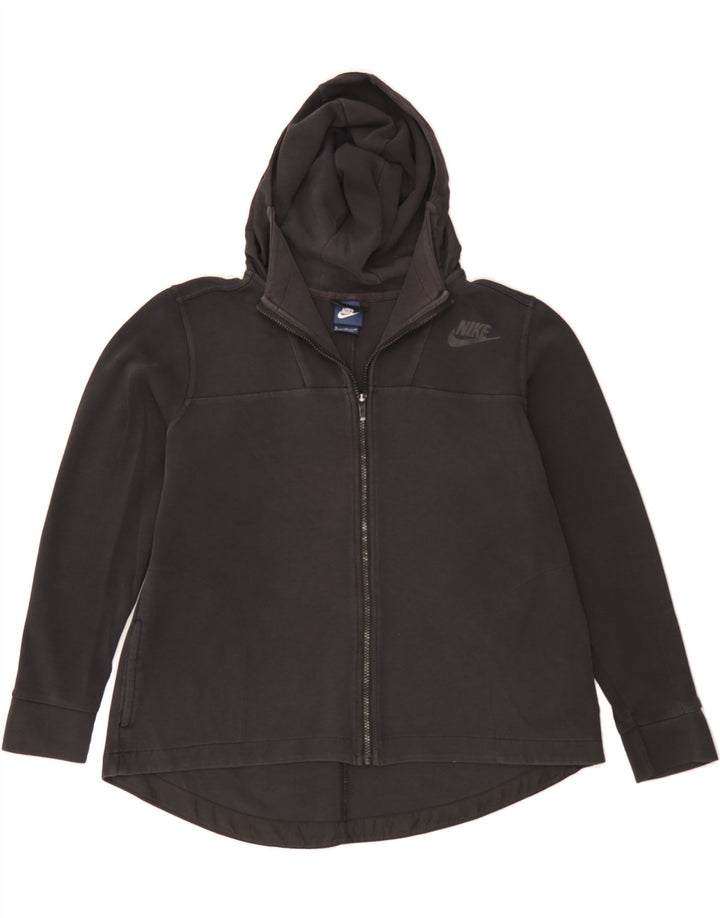 NIKE Womens Zip Hoodie Sweater UK 14 Medium Black Cotton Vintage Nike and Second-Hand Nike from Messina Hembry 