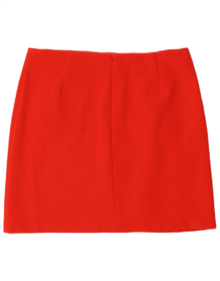 Marks & Spencer Mininederdel til kvinder UK 12 Medium W30 Rød Polyester