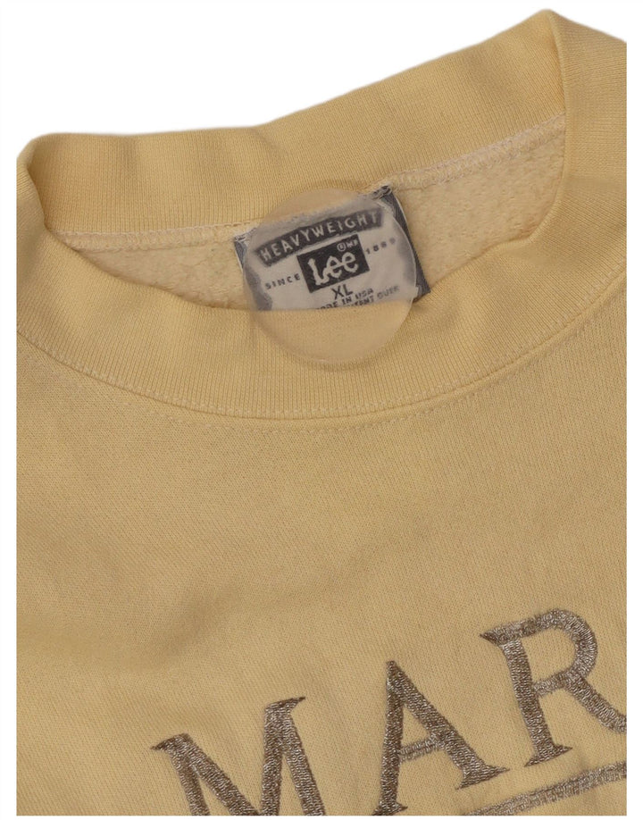 LEE Grafisk sweatshirt til mænd XL Gul bomuld