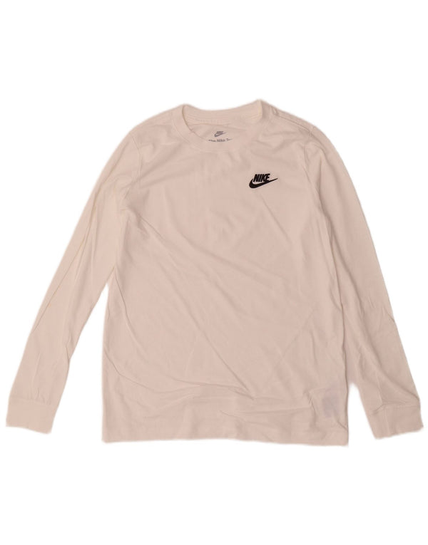 Nike Boys Top Langærmet 12-13 År Stor Hvid Bomuld