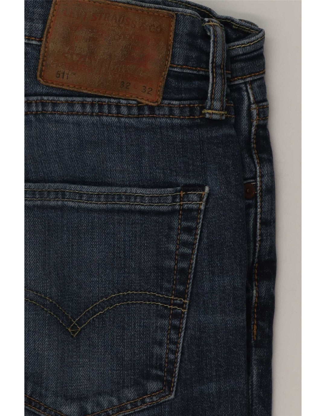 Levi's Herre 511 Slim Jeans W32 L32 Marineblå Bomuld