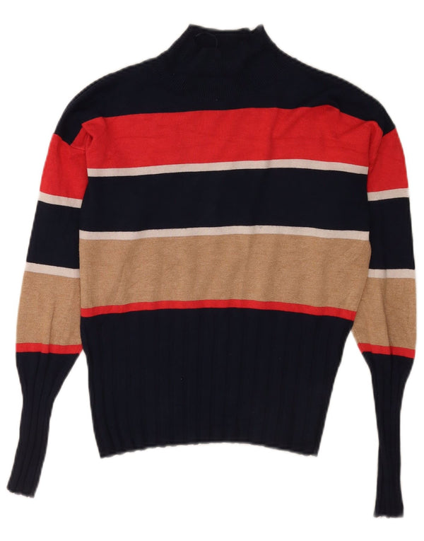Marks & Spencer Dame Turtle Neck Jumper Sweater UK 12 Medium Navy Blue