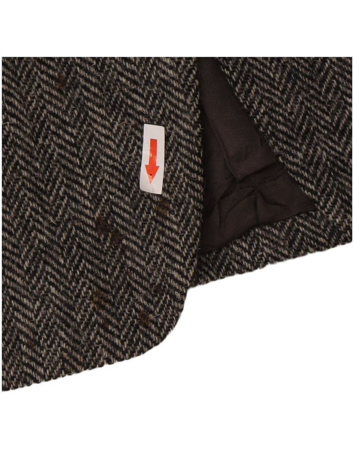 Lanificio Campore Herre 2 Button Blazer Jacket UK 40 Large Grey Herringbone