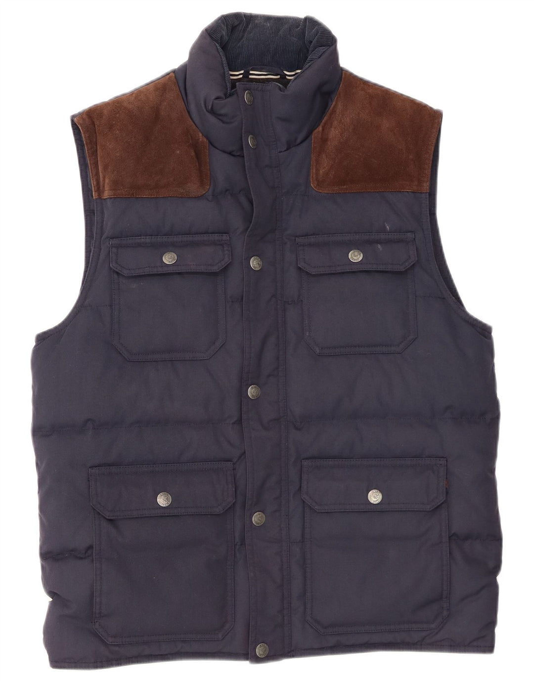 Besætningsbeklædning Herre Polstret Gilet UK 38 Medium Navy Blue Polyester