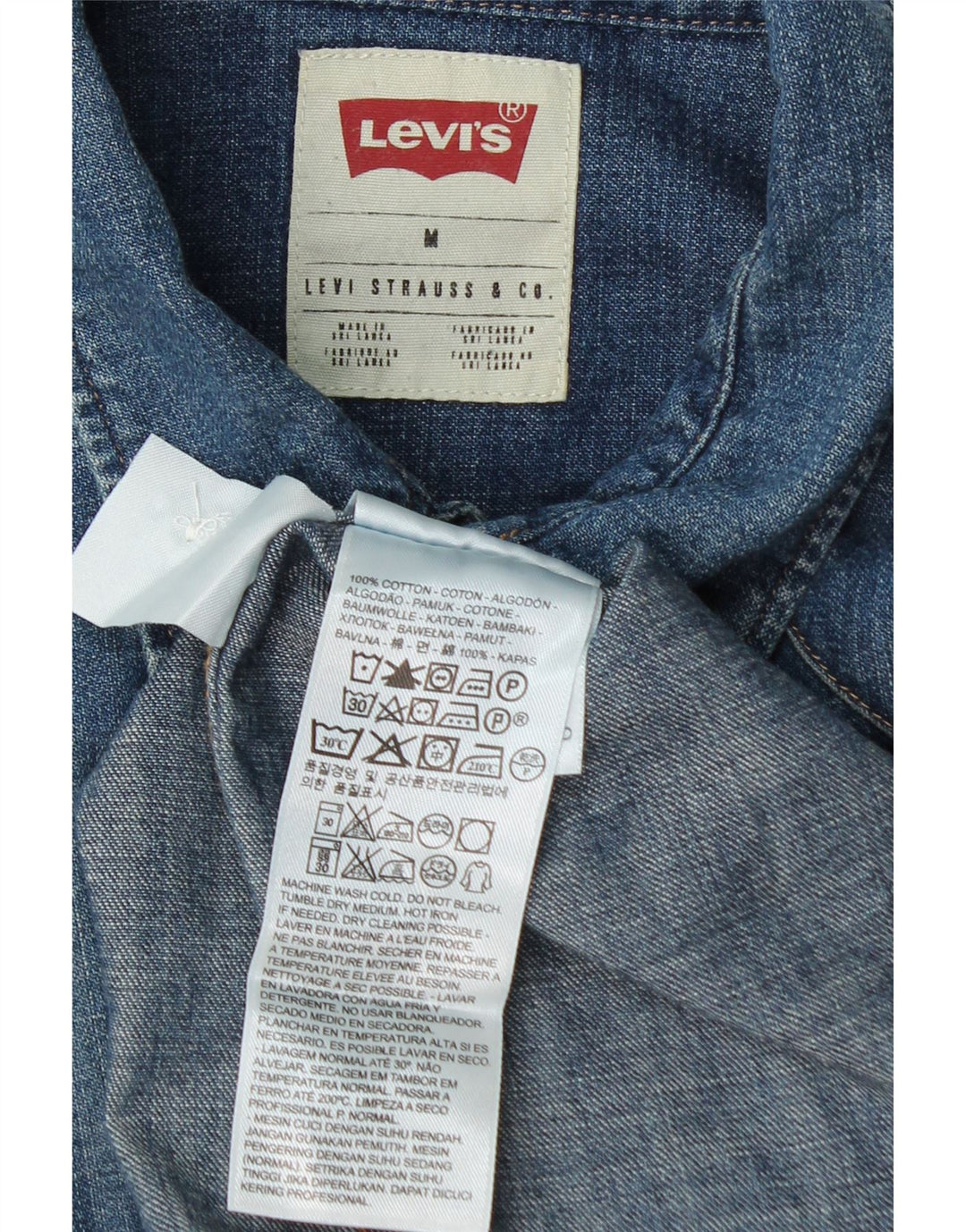 Levi's Denimskjorte til mænd mellemblå