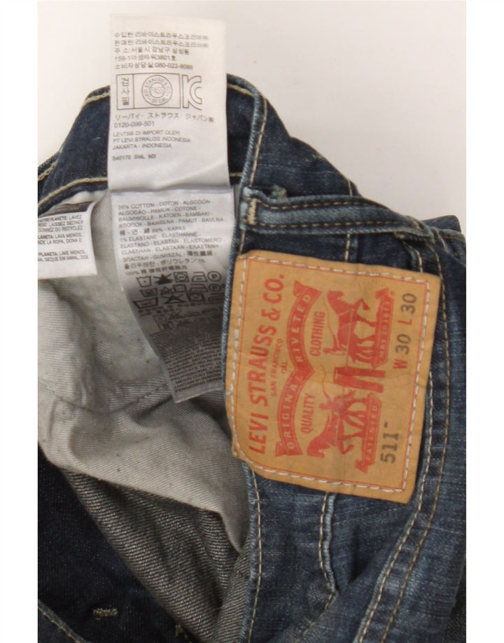 Levi's Herre 511 Slim Jeans W30 L30 Blå Bomuld