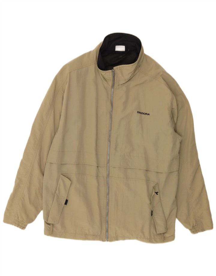 DIADORA Regnjakke til mænd UK 42 XL Khaki Polyamid