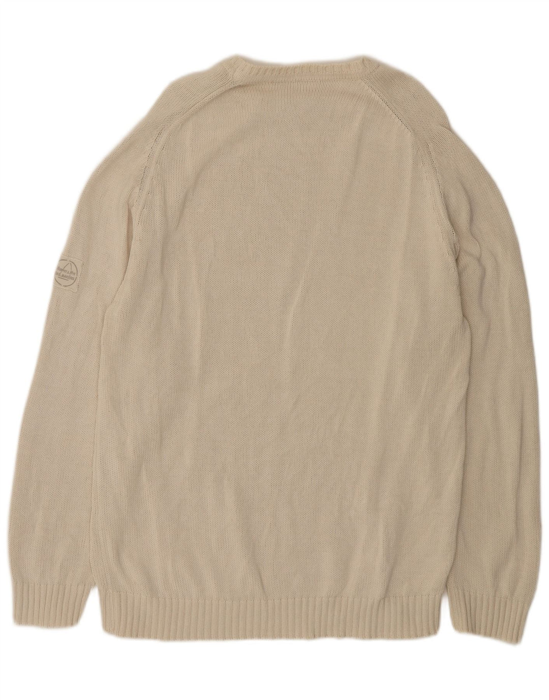 Murphy & Nye Herre sweater med rund hals XL beige bomuld