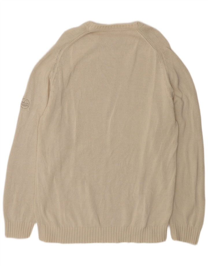 Murphy & Nye Herre sweater med rund hals XL beige bomuld