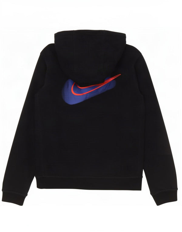 Nike drenge grafisk hættetrøje 12-13 år stor sort bomuld