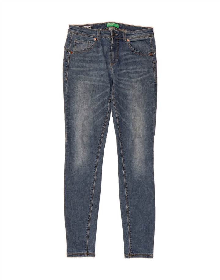 BENETTON Womens Skinny Jeans W29 L30 Blue Cotton Vintage Benetton and Second-Hand Benetton from Messina Hembry 