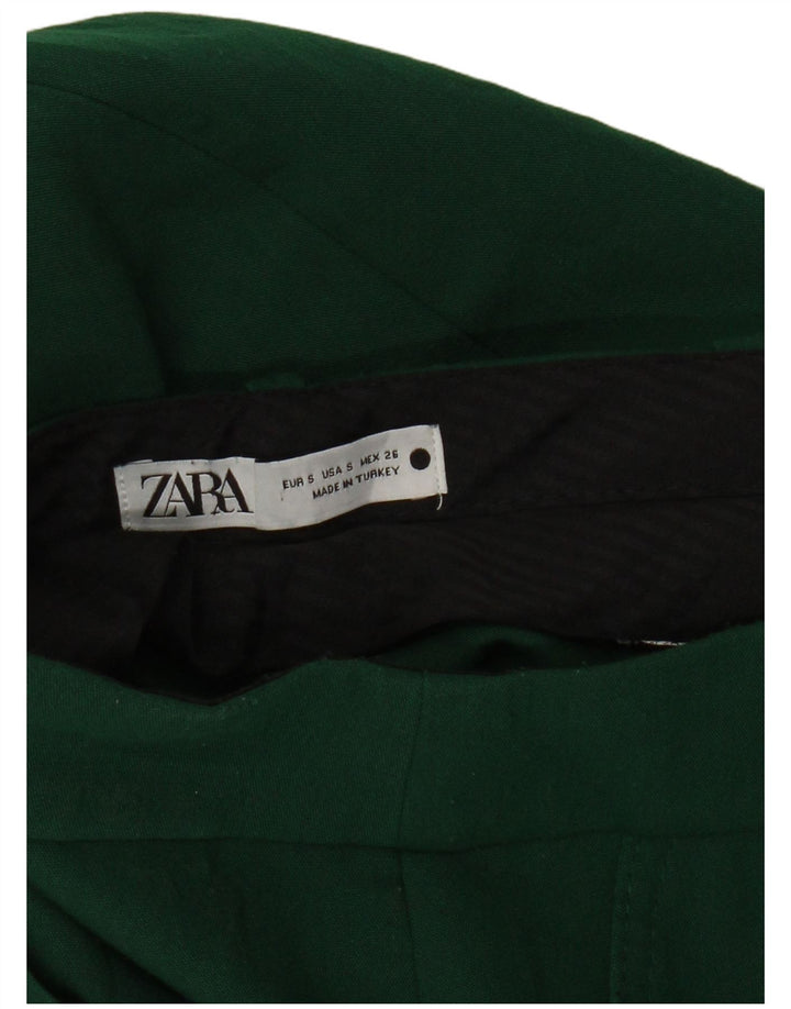 Zara lige jakkesæt til kvinder Small W26 L25 Grøn