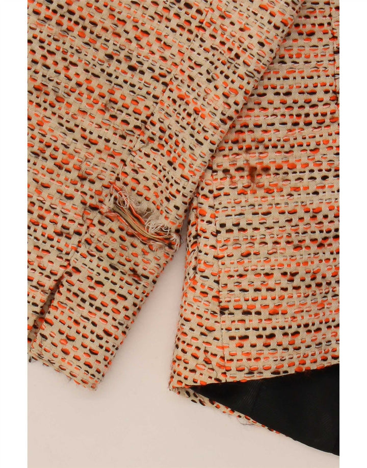 L.K. Bennett Womens 3/4 ærme 2-delt sæt UK 10 Small Orange Flecked
