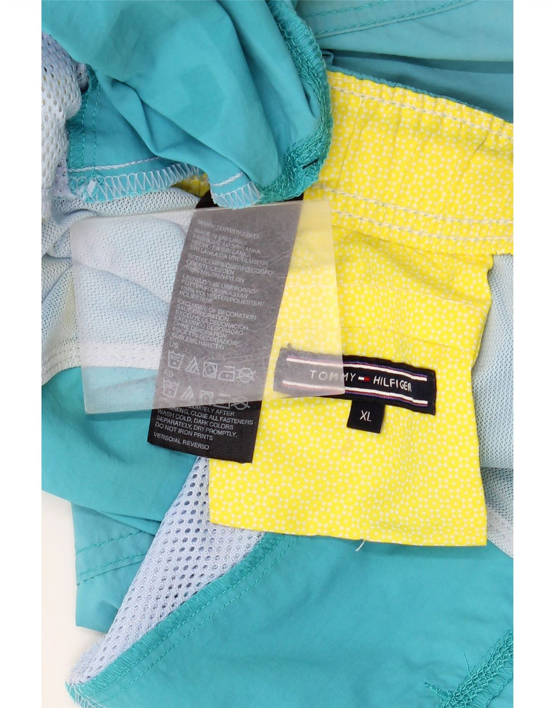 Tommy Hilfiger Herre grafiske svømmeshorts XL Blå Nylon