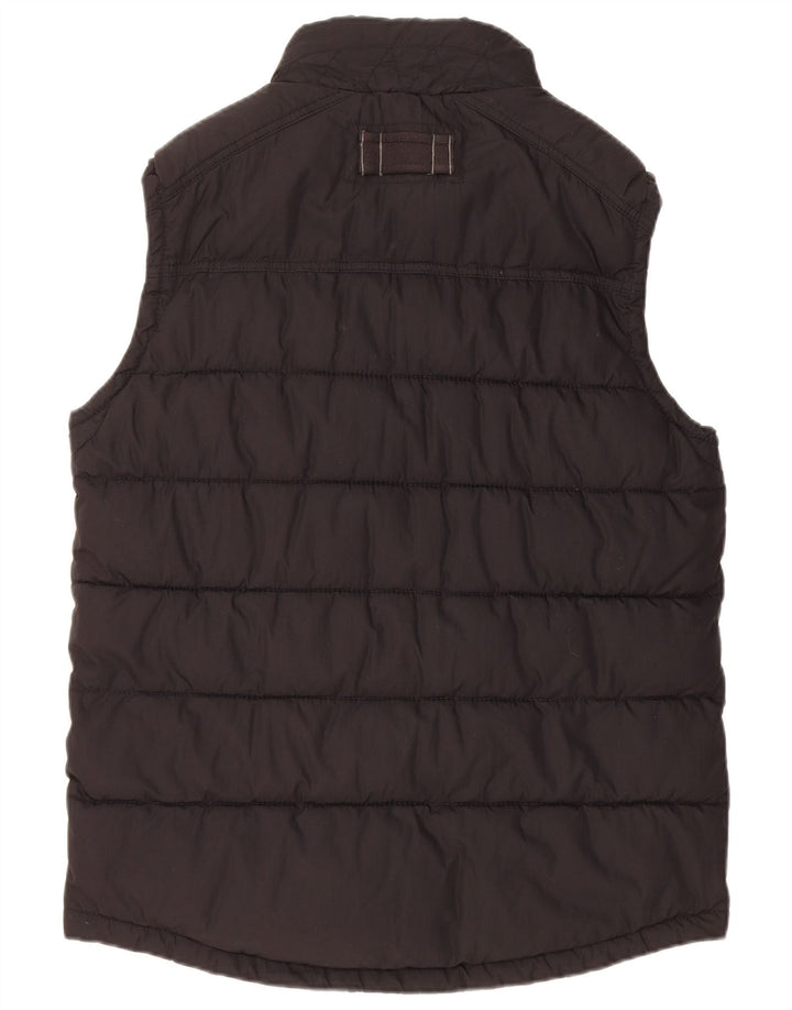 FAT FACE Herre Polstret Gilet UK 38 Medium Sort Bomuld