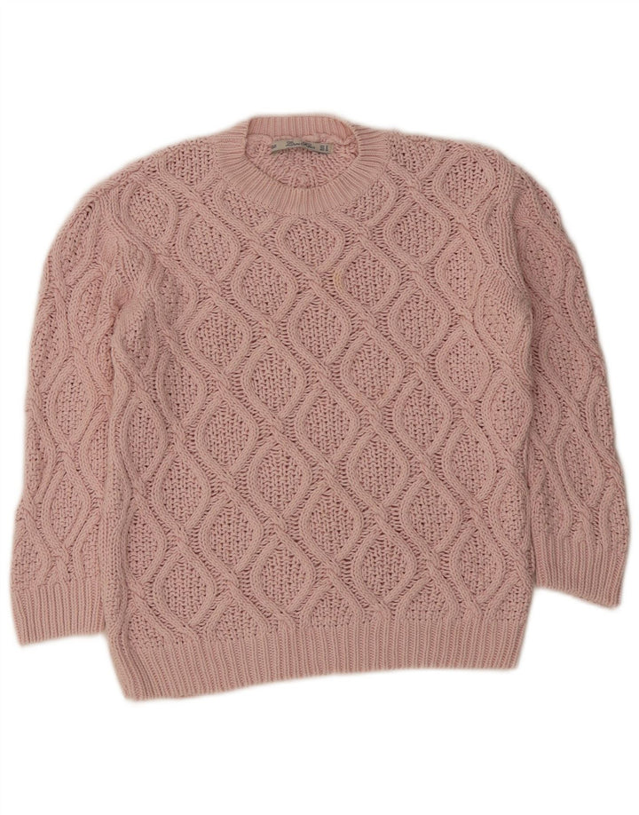 Zara Dame sweater med rund hals DK 14 Medium Pink Bomuld