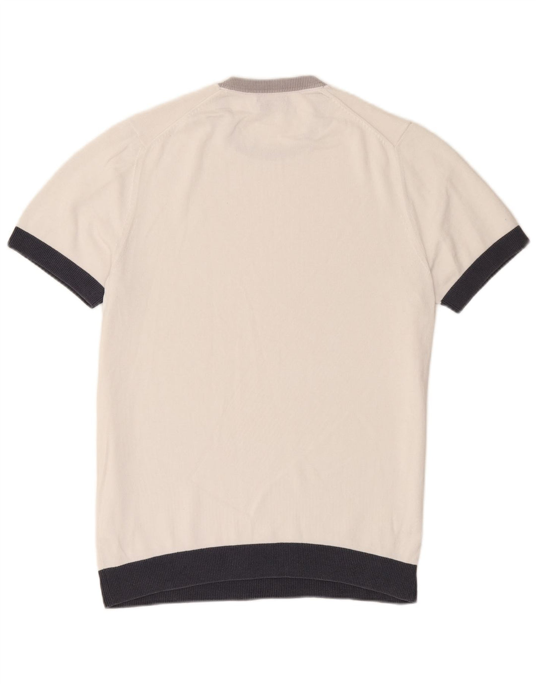 Massimo Dutti Herre Crew Neck trøje Sweater Large White Colourblock