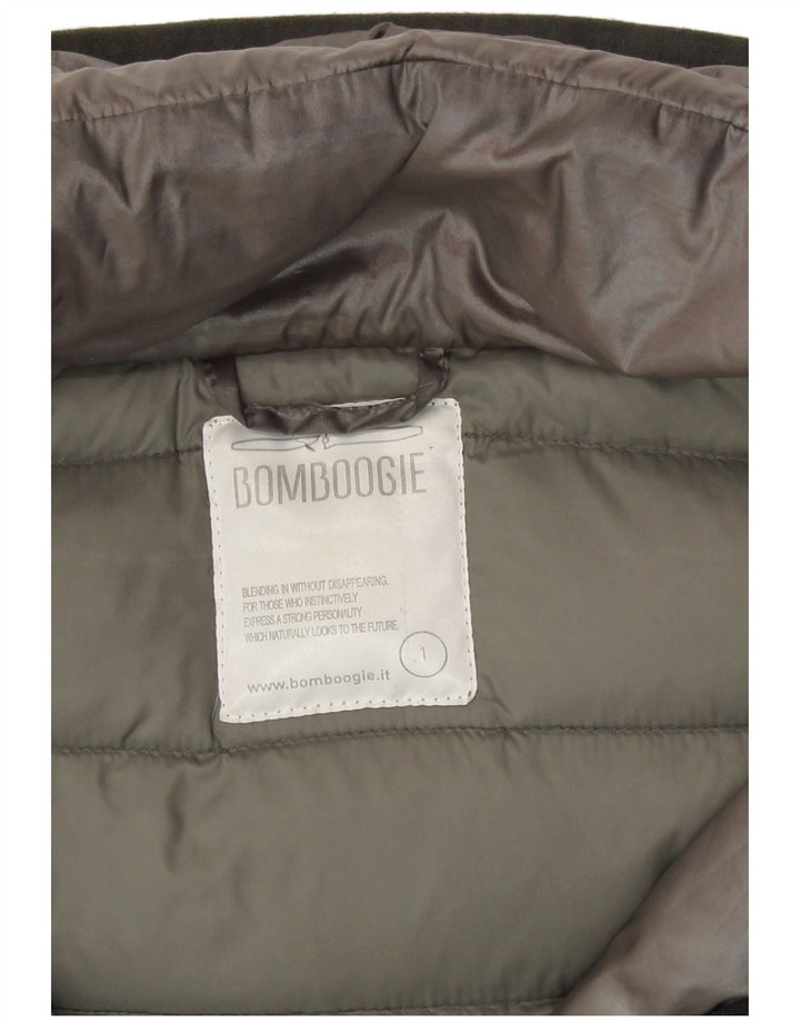 Bomboogie Dame Hætte Polstret Frakke Størrelse 1 Lille Grå Polyester