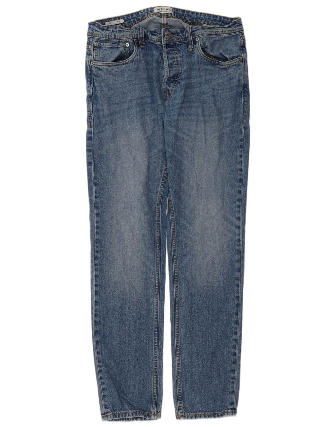 Jack & Jones Herre Tim Slim Jeans W32 L32 Blå Bomuld
