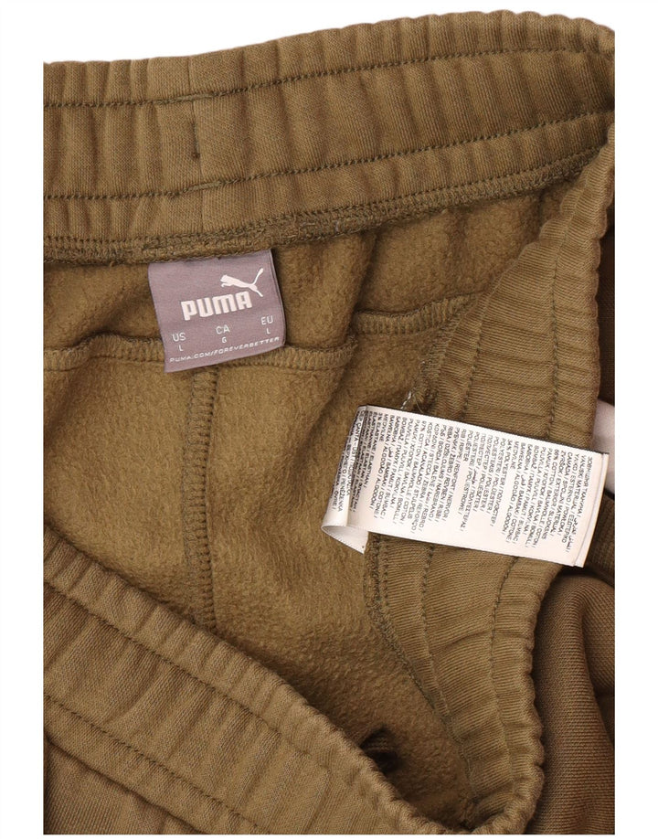 PUMA Træningsdragt til mænd Joggers Large Khaki Colourblock Bomuld