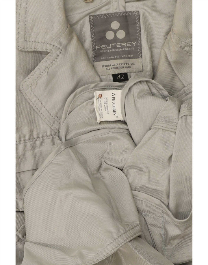 PEUTEREY Dame 3-knaps blazerjakke EU 42 Stor grå polyester