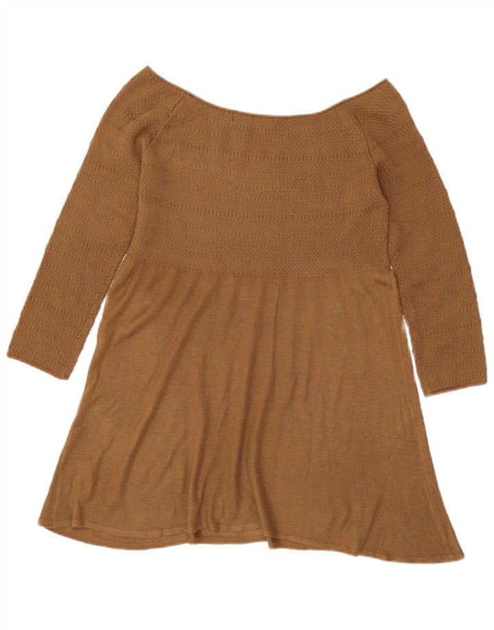 Zara Dame Off Shoulder Top UK 12 Medium Brun