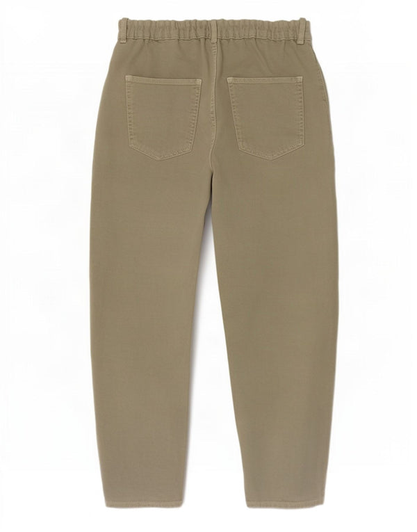 Zara Dame Loose Fit Højtaljede Cropped Jeans EU 42 Large W32 L25 Khaki