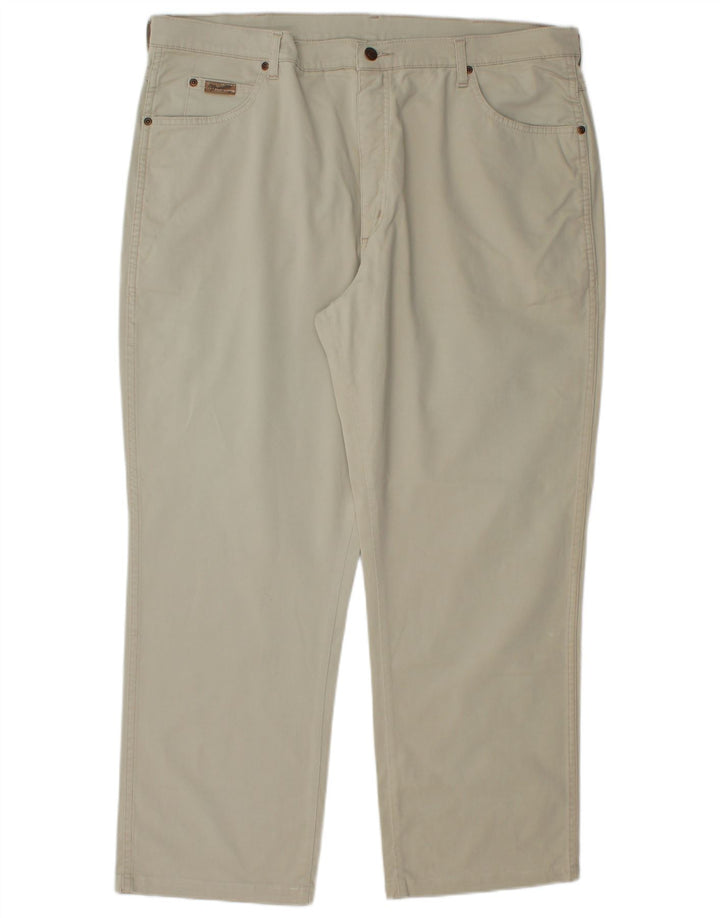 Wrangler Straight Jeans til mænd W42 L29 Beige Bomuld