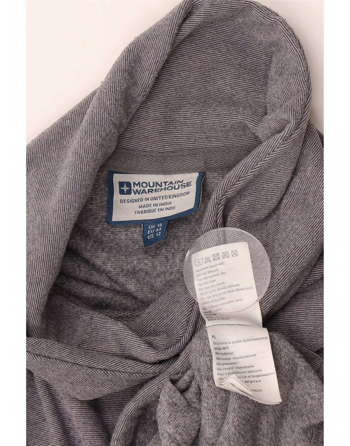 Mountain Warehouse Dame Sweatshirt Jumper UK 16 Large Grey Pinstripe