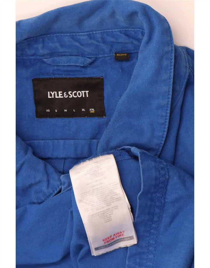 Lyle & Scott Herre Bomber Jacket UK 44 2XL Blå Colourblock Bomuld