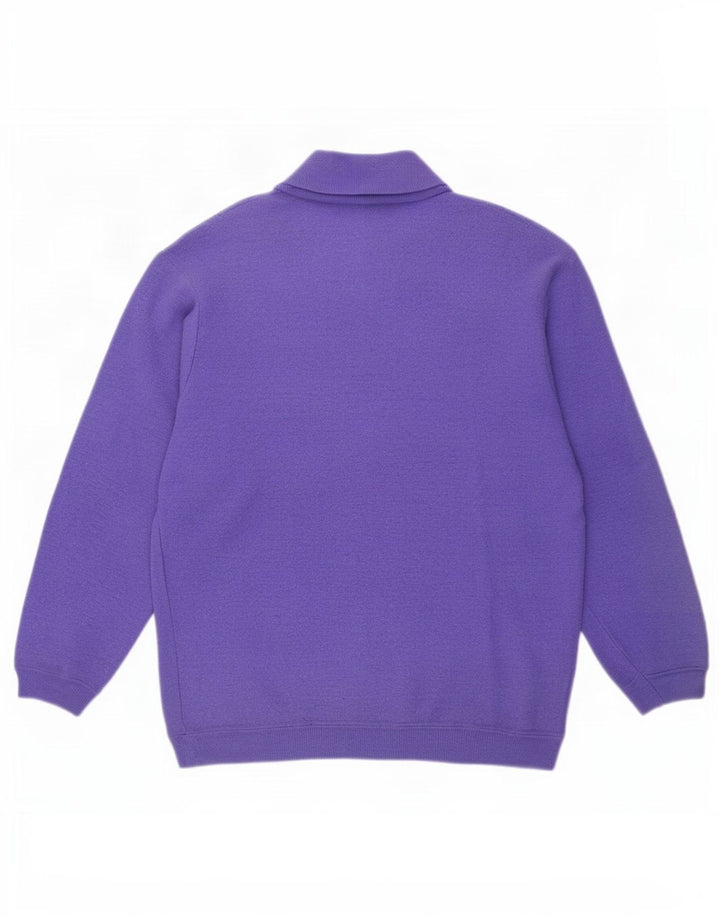 Henri Lloyd Herre Button Neck Jumper Sweater Small Purple New Wool
