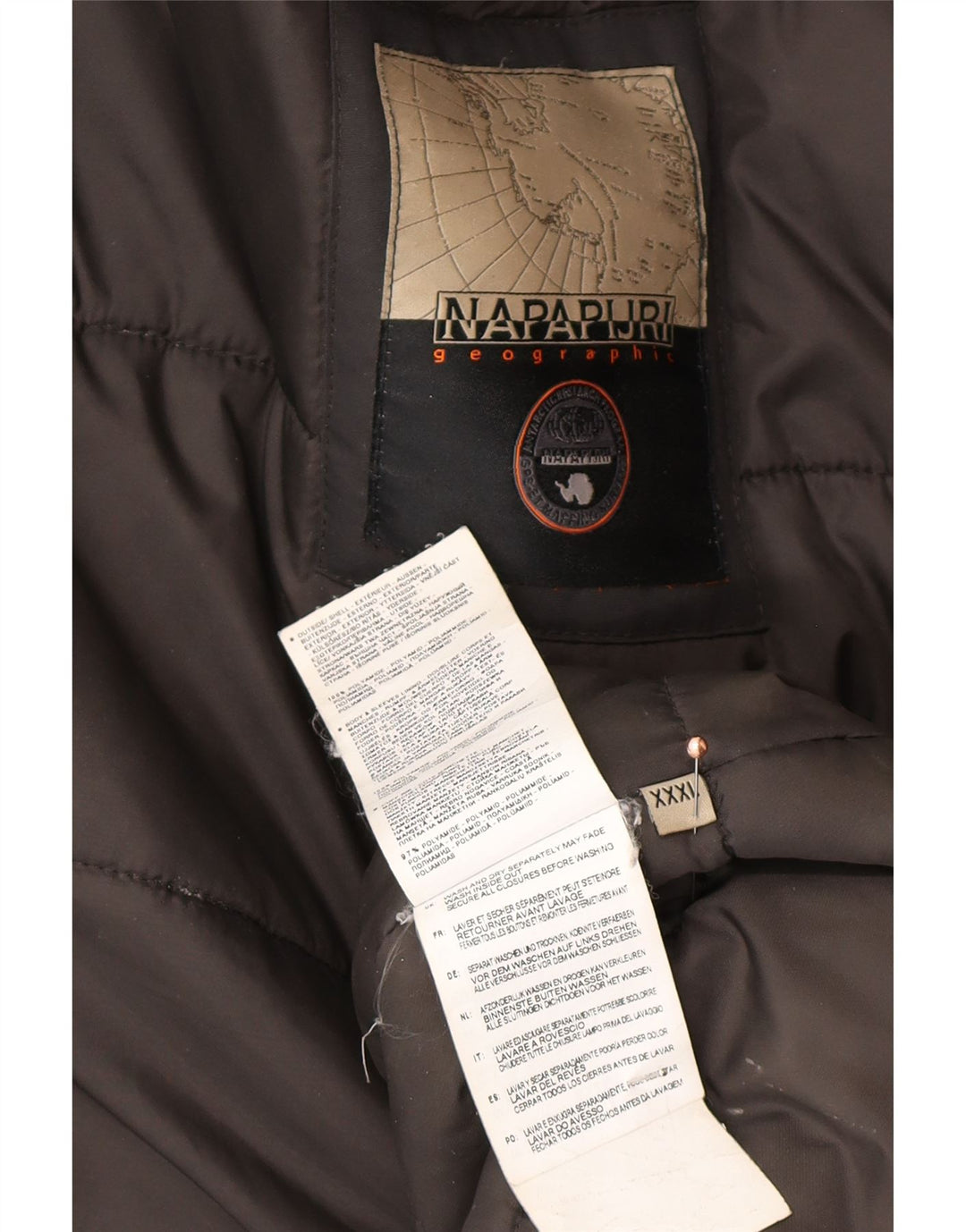 NAPAPIJRI Polstret frakke til mænd UK 46 3XL sort polyester