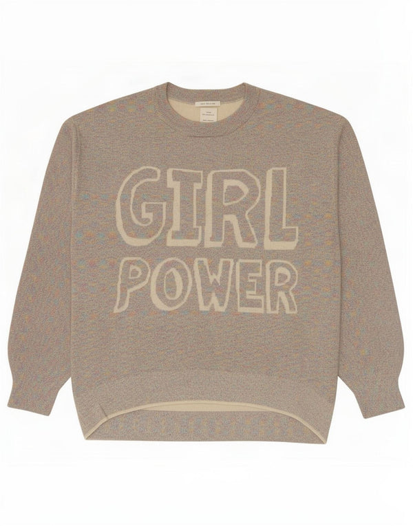 Zara piger grafisk bådhals sweater 13-14 år grå flækket