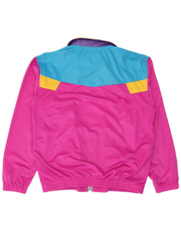 Bailo Herre velour træningsdragt Topjakke Medium Pink Colourblock