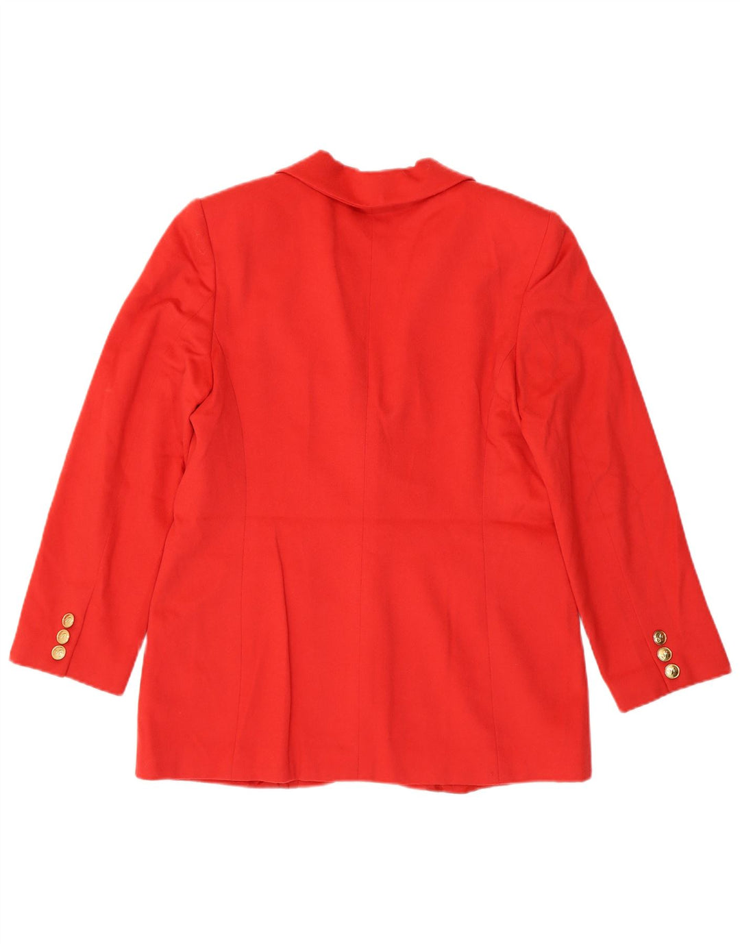 Luisa Spagnoli Dame 3-knaps blazerjakke IT 46 Large Red Virgin Wool