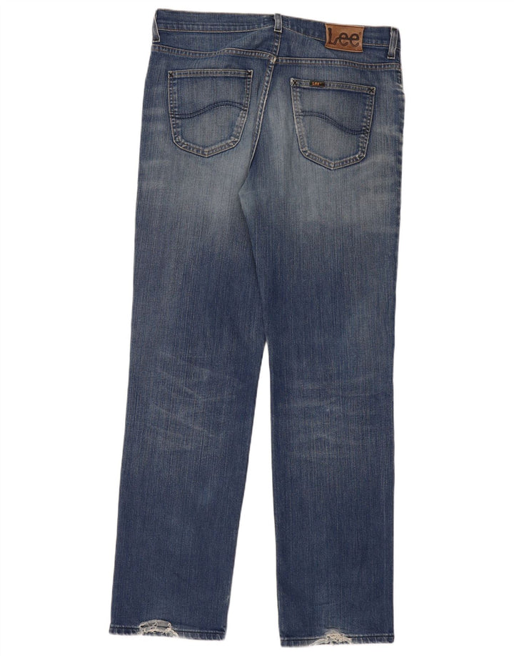 Lee Mens Brooklyn Straight Jeans W36 L34 Blå Bomuld