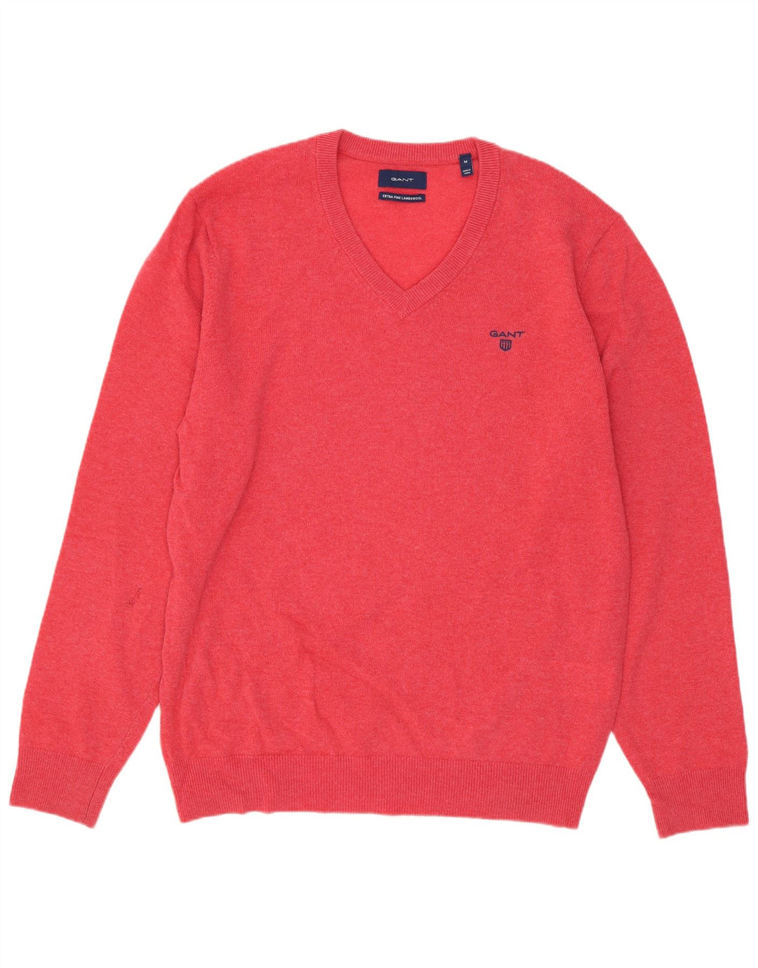 Gant Herre V-hals sweater Medium Pink lammeuld