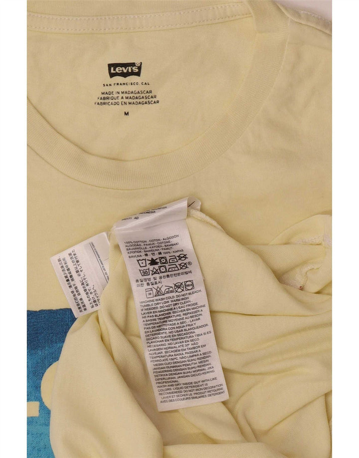 Levi's Herre grafisk T-shirt Top Medium Gul Bomuld