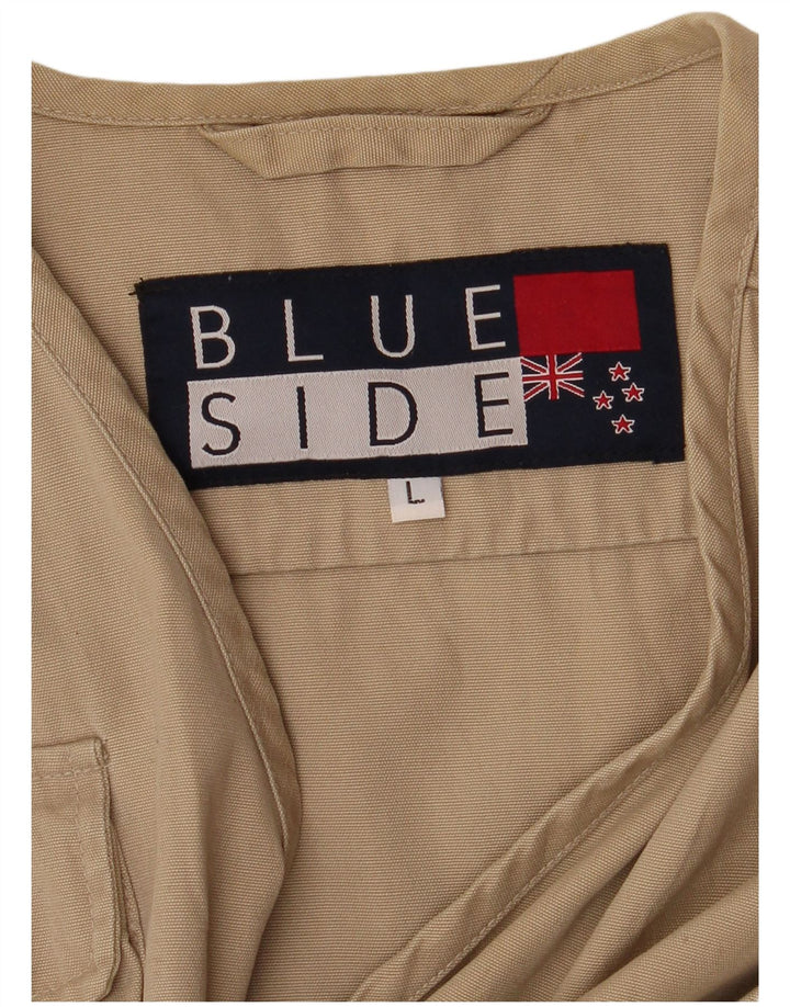 Blue Side Herre Utility Gilet UK 40 Large Brown