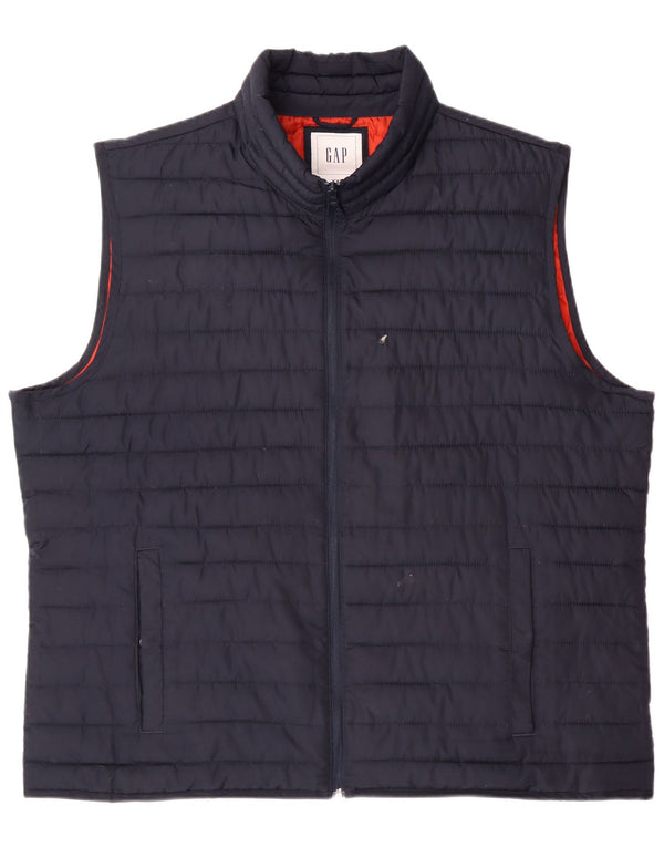 GAP Herre Polstret Gilet UK 44 2XL Navy Blue Polyester
