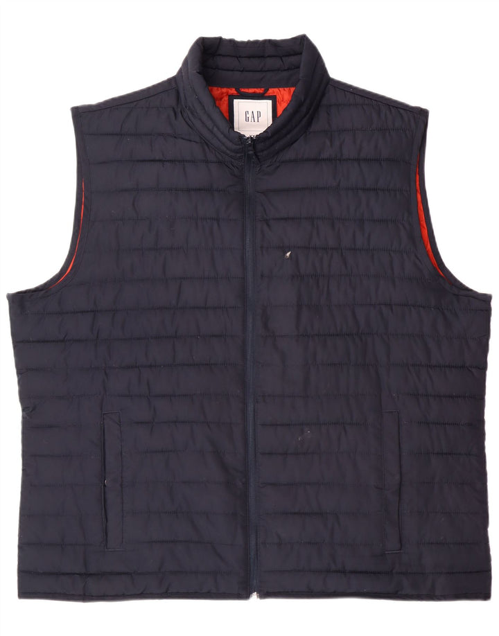 GAP Herre Polstret Gilet UK 44 2XL Navy Blue Polyester