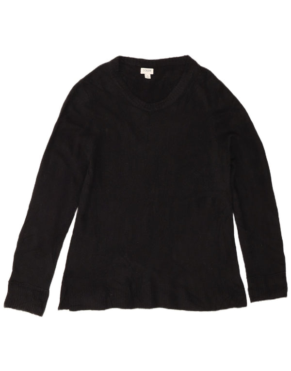 J. Crew Womens Boat Neck Jumper Sweater UK 16 Large Black Acrylic