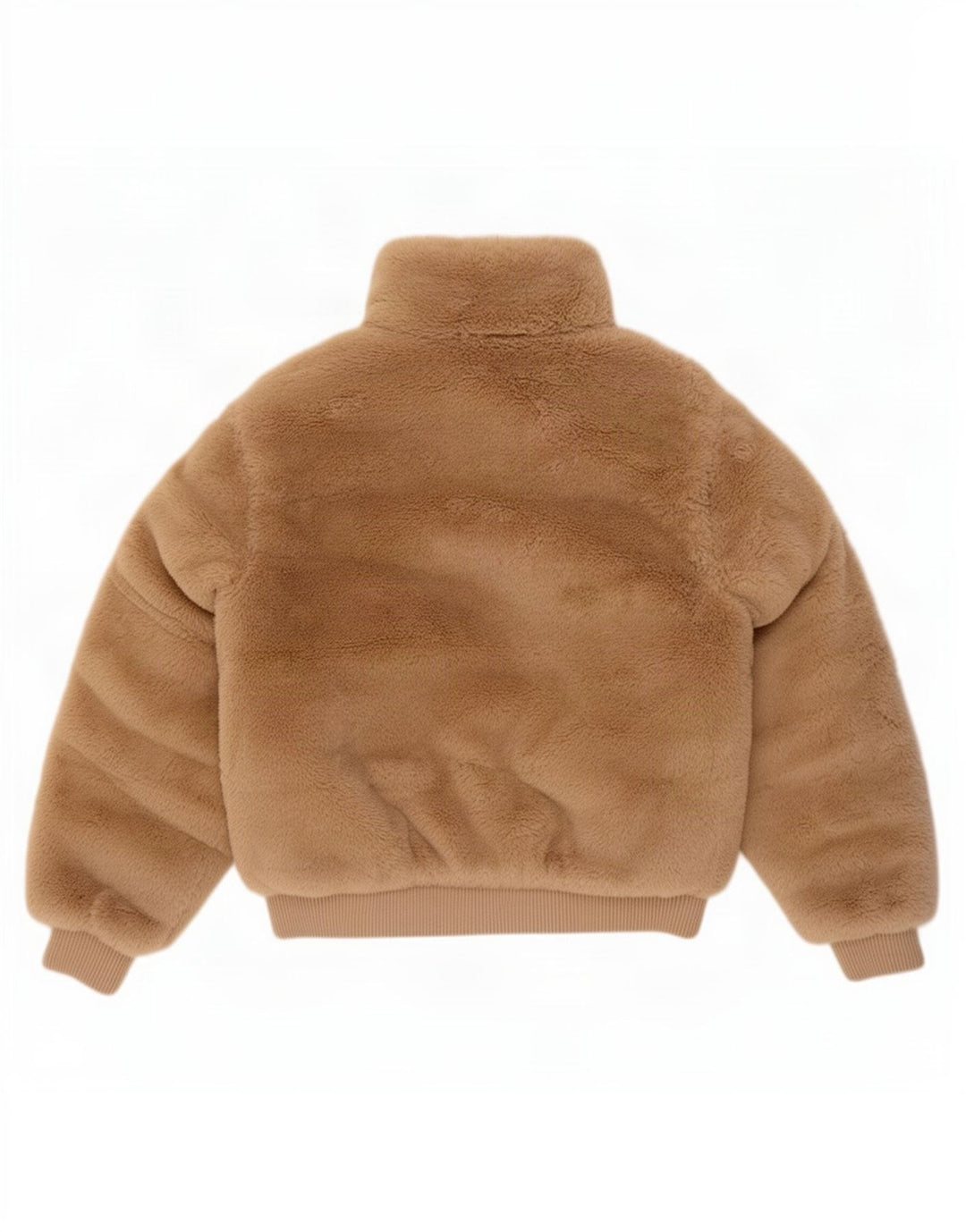 Zara Girls Teddy Bear Bomber Jacket 9-10 År Beige Polyester