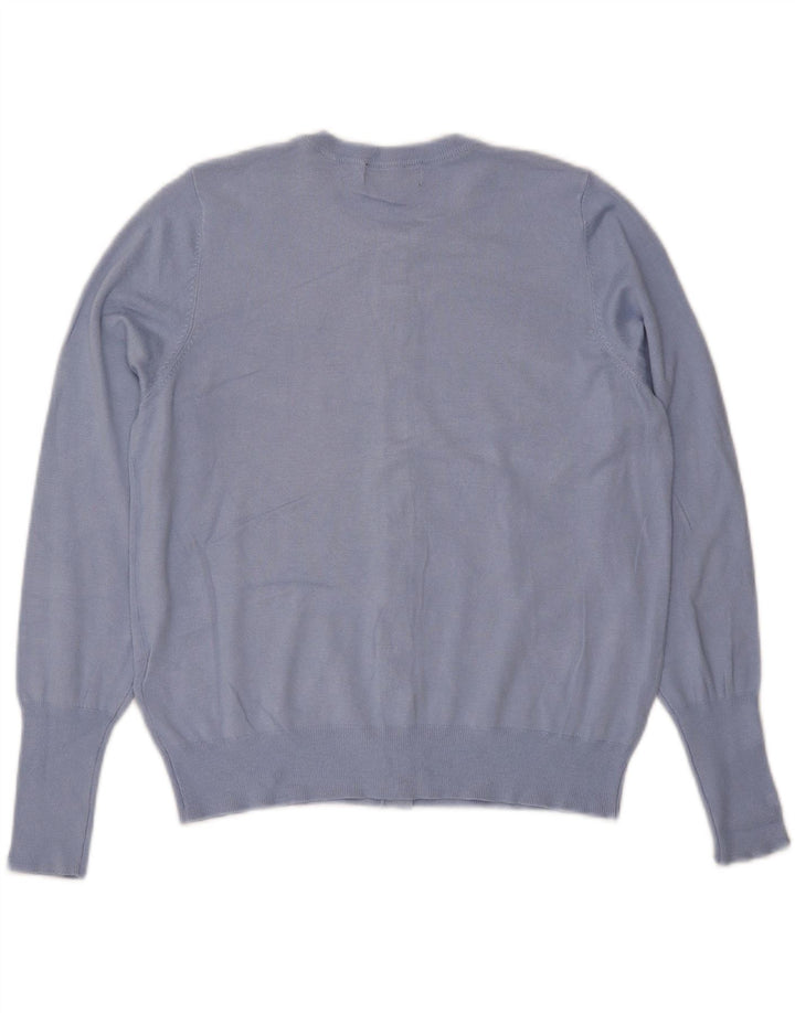 Marks & Spencer Dame Cardigan Sweater UK 16 Large Blue Viscose