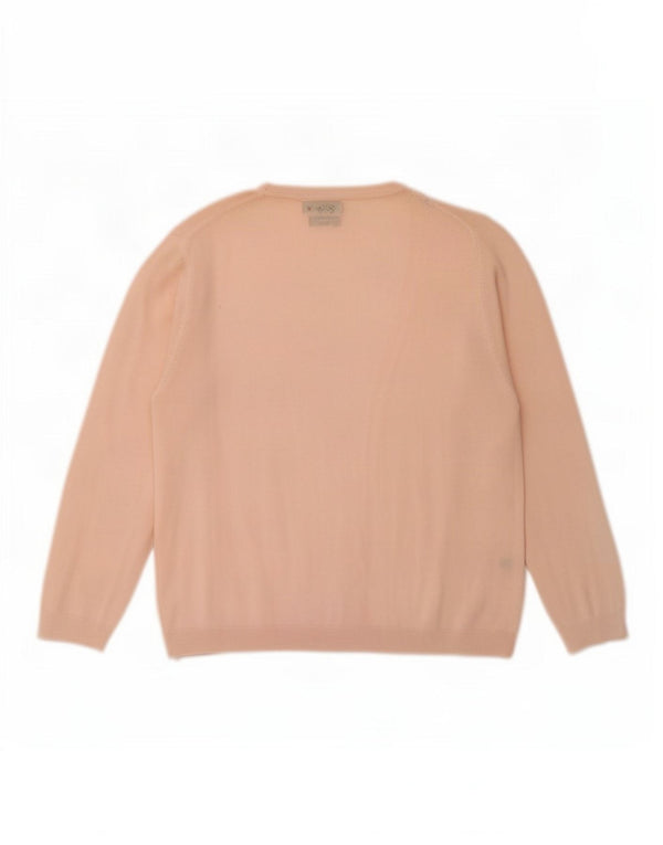 Massimo Dutti dame cardigan sweater med 3/4 ærmer UK 10 Small Pink Bomuld