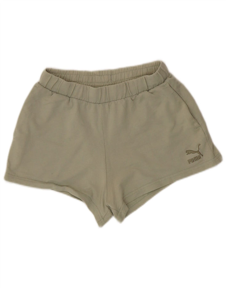 Puma sportsshorts til kvinder UK 8 Små grøn bomuld