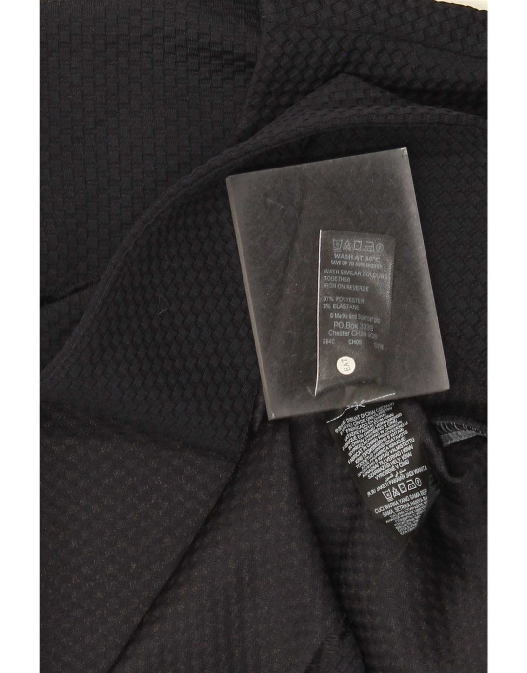 Marks & Spencer Dame Crop 3/4-ærmet blazerjakke UK 16 Large Navy Blue