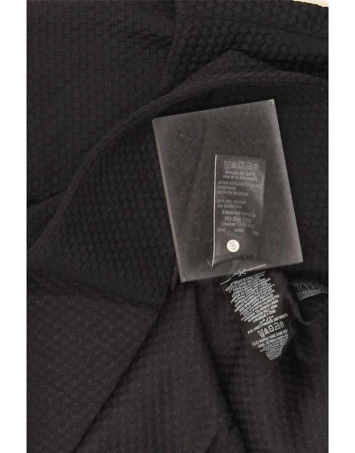 Marks & Spencer Dame Crop 3/4-ærmet blazerjakke UK 16 Large Navy Blue
